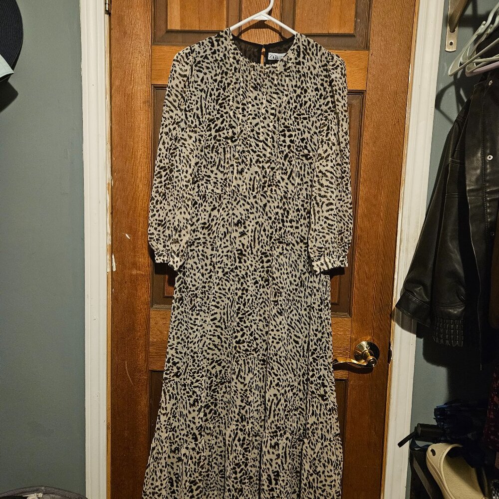 Zara Cheetah Print Maxi Dress